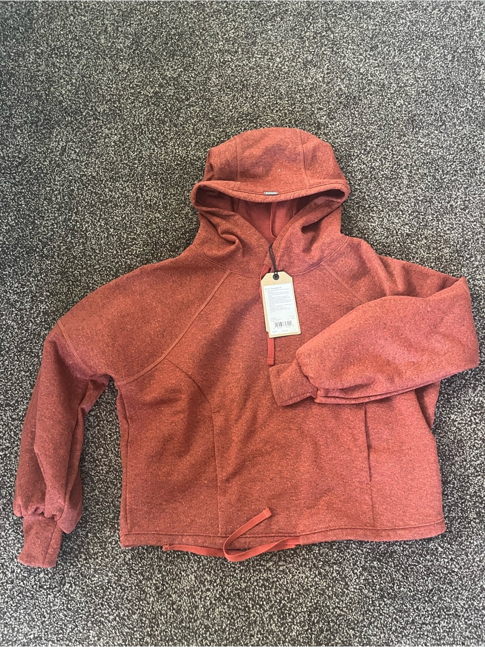 PrAna Rust Hooded Pullover Sweatshirt
